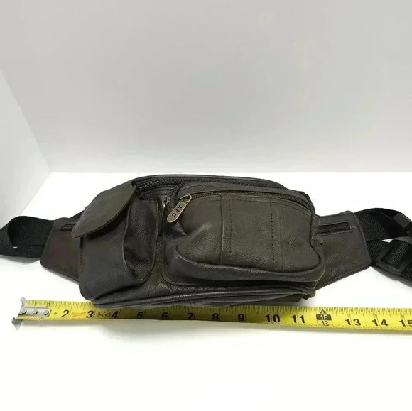 APC Leather Fanny Pack Bag Vintage Brown Unisex - Picture 9 of 9